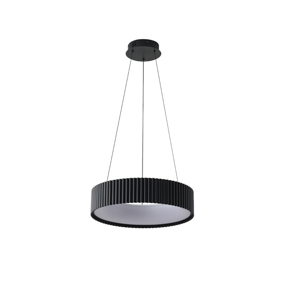 ΦΩΤΙΣΤΙΚΟ ΚΡΕΜΑΣΤΟ ΜΕΤΑΛΛΟ LED 30W 2262Lm 3000K Φ470mm ΜΑΥΡΟ ARTE ILLUMINA HALLO - Image 2