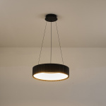 ΦΩΤΙΣΤΙΚΟ ΚΡΕΜΑΣΤΟ ΜΕΤΑΛΛΟ LED 30W 2262Lm 3000K Φ470mm ΜΑΥΡΟ ARTE ILLUMINA HALLO - Image 3