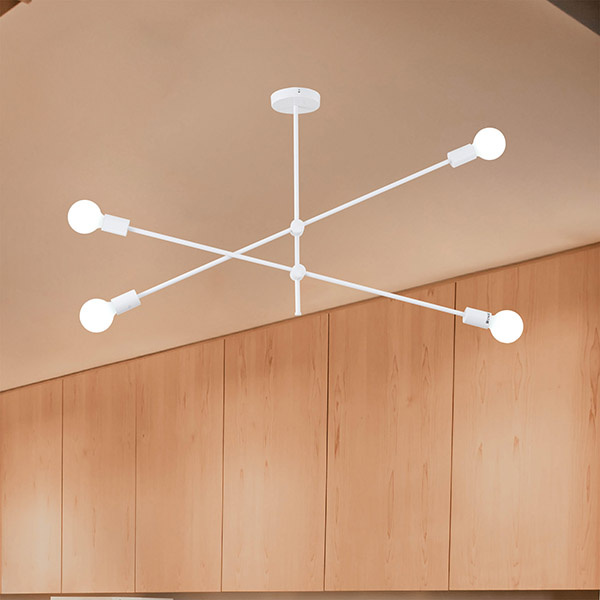 ΦΩΤΙΣΤΙΚΟ ΚΡΕΜΑΣΤΟ 4ΦΩΤΟ 4XΕ27 MAX 40W  1000X550mm ΛΕΥΚΟ ARTE ILLUMINA SKYLINE - Image 2