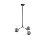 ΦΩΤΙΣΤΙΚΟ ΚΡΕΜΑΣΤΟ 3ΦΩΤΟ 3ΧG9 Max15w 800Χ900mm ΜΑΥΡΟ-ΓΚΡΙ ARTE ILLUMINA ATOM - Image 2