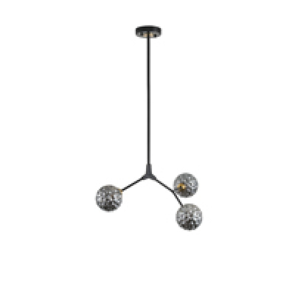 ΦΩΤΙΣΤΙΚΟ ΚΡΕΜΑΣΤΟ 3ΦΩΤΟ 3ΧG9 Max15w 800Χ900mm ΜΑΥΡΟ-ΓΚΡΙ ARTE ILLUMINA ATOM - Image 2