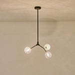 ΦΩΤΙΣΤΙΚΟ ΚΡΕΜΑΣΤΟ 3ΦΩΤΟ 3ΧG9 Max15w 800Χ900mm ΜΑΥΡΟ-ΓΚΡΙ ARTE ILLUMINA ATOM - Image 3