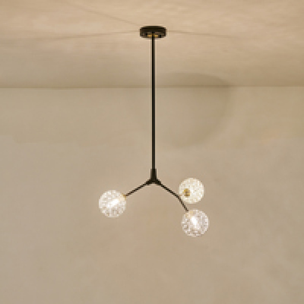 ΦΩΤΙΣΤΙΚΟ ΚΡΕΜΑΣΤΟ 3ΦΩΤΟ 3ΧG9 Max15w 800Χ900mm ΜΑΥΡΟ-ΓΚΡΙ ARTE ILLUMINA ATOM - Image 3