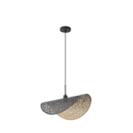 ΦΩΤΙΣΤΙΚΟ ΚΡΕΜΑΣΤΟ ΜΕΤΑΛΛΟ 1XE27 Max15w Φ600mm ΜΑΥΡΟ-ΧΡΥΣΟ ARTE ILLUMINA GALILEA - Image 2