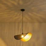 ΦΩΤΙΣΤΙΚΟ ΚΡΕΜΑΣΤΟ ΜΕΤΑΛΛΟ 1XE27 Max15w Φ600mm ΜΑΥΡΟ-ΧΡΥΣΟ ARTE ILLUMINA GALILEA - Image 3