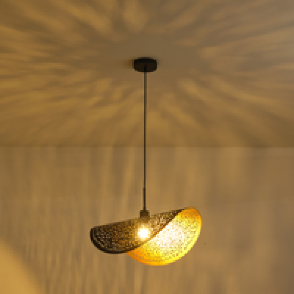 ΦΩΤΙΣΤΙΚΟ ΚΡΕΜΑΣΤΟ ΜΕΤΑΛΛΟ 1XE27 Max15w Φ600mm ΜΑΥΡΟ-ΧΡΥΣΟ ARTE ILLUMINA GALILEA - Image 3