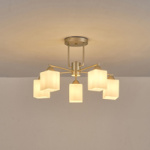 ΦΩΤΙΣΤΙΚΟ ΚΡΕΜΑΣΤΟ ΜΕΤΑΛΛΟ-ΓΥΑΛΙ 5ΧE27 Max15w Φ590mm ARTE ILLUMINA MADISSON - Image 3