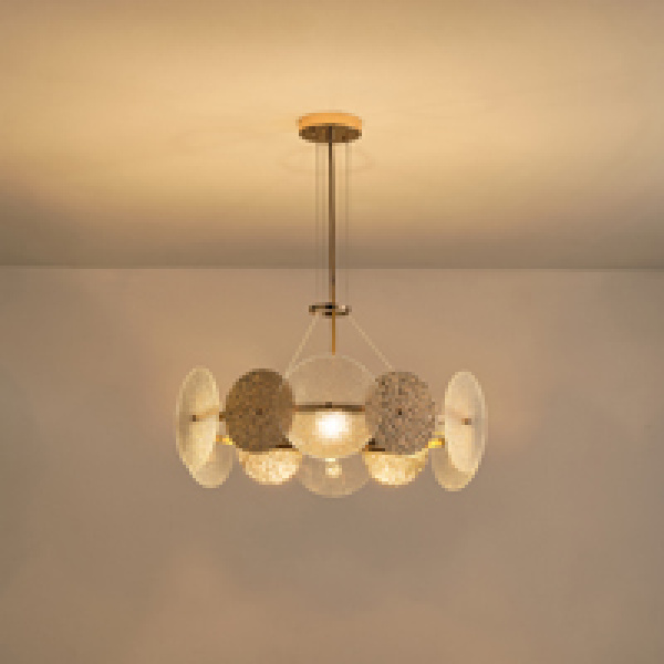 ΦΩΤΙΣΤΙΚΟ KΡΕΜΑΣΤΟ 6XE14 MAX 8W Φ560mmΧΡΥΣΟ ARTE ILLUMINA GLOW - Image 3