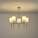 ΦΩΤΙΣΤΙΚΟ ΚΡΕΜΑΣΤΟ ΜΕΤΑΛΛΟ 5ΦΩΤΟ 5XE14 MAX 8W Φ680mm ΕΦΕ ΜΑΡΜΑΡΟΥ ARTE ILLUMINA TIMELESS - Image 3