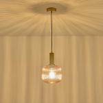 ΦΩΤΙΣΤΙΚΟ ΚΡΕΜΑΣΤΟ ΑΝΑΓΛΥΦΟ ΓΥΑΛΙ 1XΕ27 Max15w 200X180X1200mm ΜΕΛΙ ARTE ILLUMINA TOPAZ - Image 3