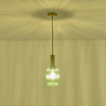 ΦΩΤΙΣΤΙΚΟ ΚΡΕΜΑΣΤΟ ΑΝΑΓΛΥΦΟ ΓΥΑΛΙ 1XΕ27 Max15w 130X200X1200mm ΠΡΑΣΙΝΟ ARTE ILLUMINA TOPAZ - Image 3