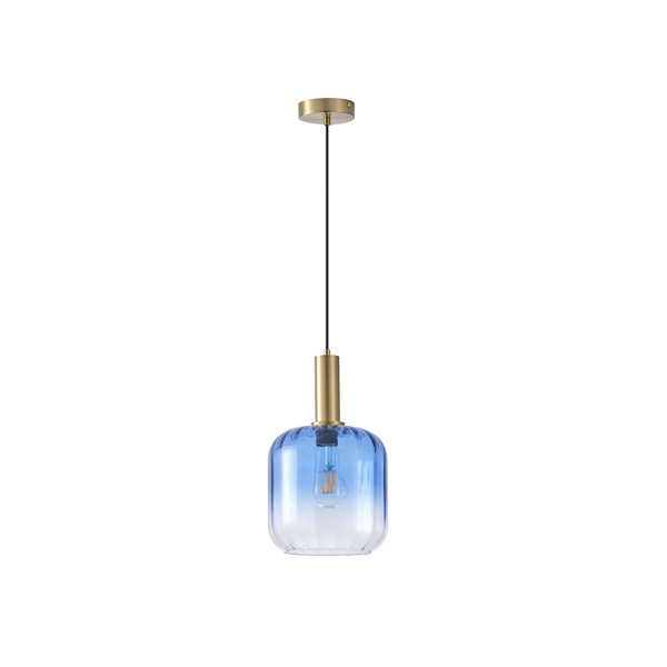 ΦΩΤΙΣΤΙΚΟ ΚΡΕΜΑΣΤΟ ΑΝΑΓΛΥΦΟ ΓΥΑΛΙ 1XΕ27Max15w 200X210mmX160cm ΜΠΛΕ ARTE ILLUMINA TOPAZ - Image 2