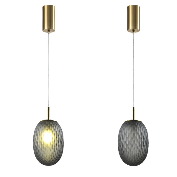 ΦΩΤΙΣΤΙΚΟ ΚΡΕΜΑΣΤΟ ΓΥΑΛΙ 1XE27 Max15w 150X230mm ΓΚΡΙ ARTE ILLUMINA CANDY - Image 2