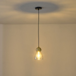 ΦΩΤΙΣΤΙΚΟ ΚΡΕΜΑΣΤΟ ΓΥΑΛΙ ΜΟΝΟΦΩΤΟ 1XE27 Max15w 135X1220mm ΜΑΥΡΟ ARTE ILLUMINA AURELIA - Image 3