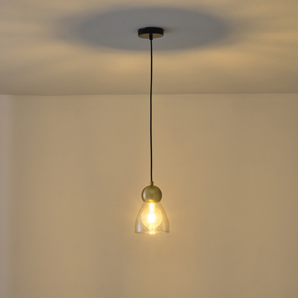 ΦΩΤΙΣΤΙΚΟ ΚΡΕΜΑΣΤΟ ΓΥΑΛΙ ΜΟΝΟΦΩΤΟ 1XE27 Max15w 135X1220mm ΜΑΥΡΟ ARTE ILLUMINA AURELIA - Image 3