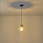 ΦΩΤΙΣΤΙΚΟ ΚΡΕΜΑΣΤΟ ΓΥΑΛΙ ΜΟΝΟΦΩΤΟ 1XE27 Max15w100x1270mm ΜΑΥΡΟ ARTE ILLUMINA AURELIA - Image 3