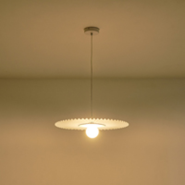 ΦΩΤΙΣΤΙΚΟ ΚΡΕΜΑΣΤΟ ΜΕΤΑΛΛΟ-ΥΦΑΣΜΑ 1XG9 MAX 10W Φ480mmΛΕΥΚΟ ARTE ILLUMINA PIRUETTE - Image 3