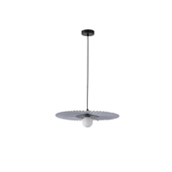 ΦΩΤΙΣΤΙΚΟ ΚΡΕΜΑΣΤΟ ΜΕΤΑΛΛΟ-ΥΦΑΣΜΑ 1XG9 MAX 10W Φ480mm ΓΚΡΙ ARTE ILLUMINA PIRUETTE - Image 2