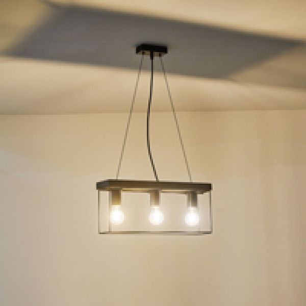 ΦΩΤΙΣΤΙΚΟ ΚΡΕΜΑΣΤΟ ΞΥΛO-ΜΕΤΑΛΛO 3ΦΩΤΟ 3XΕ27 Max15w 480x125x1230mm ΜΑΥΡΟ-ΚΑΦΕ ARTE ILLUMINA MULTIPLA - Image 3