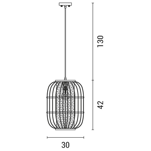 ΦΩΤΙΣΤΙΚΟ ΚΡΕΜΑΣΤΟ ΜΟΝΟΦΩΤΟ Ε27 D300XH405 ΜΠΑΜΠΟΥ ARTE ILLUMINA CROSSLINE - Image 3