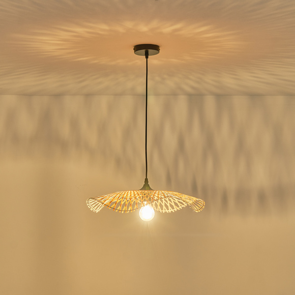 ΦΩΤΙΣΤΙΚΟ ΚΡΕΜΑΣΤΟ BAMBOO 1XE27 Max15w 475X1160mm ΜΠΕΖ ARTE ILLUMINA CROSSLINE - Image 3