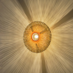 ΑΠΛΙΚΑ ΤΟΙΧΟΥ ΒΑΜΒΟΟ 1XE27 Max15w 400X140mm ΚΑΦΕ-ΜΑΥΡΟ ARTE ILLUMINA VENTO - Image 3