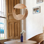 ΦΩΤΙΣΤΙΚΟ ΚΡΕΜΑΣΤΟ ΜΟΝΟΦΩΤΟ Ε27 Φ18X18X52 RATTAN (ΨΑΘΙΝΟ) ARTE ILLUMINA KAI - Image 2