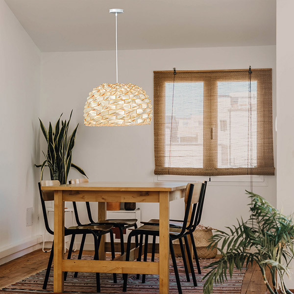 ΦΩΤΙΣΤΙΚΟ ΚΡΕΜΑΣΤΟ ΜΟΝΟΦΩΤΟ Ε27 MAX 60W Ø450X250 RATTAN ARTE ILLUMINA KAI - Image 2