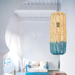 ΦΩΤΙΣΤΙΚΟ ΚΡΕΜΑΣΤΟ ΜΟΝΟΦΩΤΟ Ε27 D220XH520 RATTAN ΛΕΥΚΟ ΓΑΛΑΖΙΟ ARTE ILLUMINA KAI - Image 2
