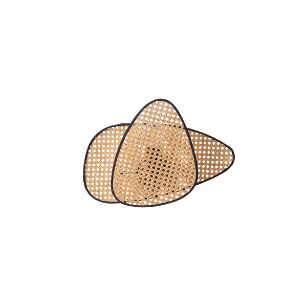 ΑΠΛΙΚΑ ΤΟΙΧΟΥ ΡΑΤΤΑΝ 1XE27 Max15w 430Χ300mm ΚΑΦΕ-ΜΑΥΡΟ ARTE ILLUMINA KAI - Image 2