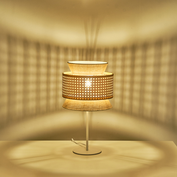 ΕΠΙΤΡΑΠΕΖΙΟ ΦΩΤΙΣΤΙΚΟ ΥΦΑΣΜΑ 1XE27 Max15w 260X460mm MΠΕΖ-MΑΤ ΛΕΥΚΟ ARTE ILLUMINA ISLA - Image 3