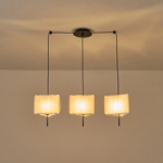 ΦΩΤΙΣΤΙΚΟ ΚΡΕΜΑΣΤΟ ΥΦΑΣΜΑ 3ΦΩΤΟ 3ΧΕ14 ΜΑΧ 8W 800Χ250Χ900mm ΜΠΕΖ ARTE ILLUMINA TOSCANY - Image 3