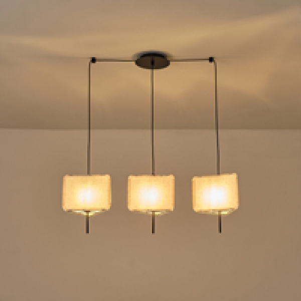 ΦΩΤΙΣΤΙΚΟ ΚΡΕΜΑΣΤΟ ΥΦΑΣΜΑ 3ΦΩΤΟ 3ΧΕ14 ΜΑΧ 8W 800Χ250Χ900mm ΜΠΕΖ ARTE ILLUMINA TOSCANY - Image 3