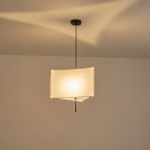 ΦΩΤΙΣΤΙΚΟ ΚΡΕΜΑΣΤΟ ΥΦΑΣΜΑ 1XΕ27 Max15w Φ480Χ900mm ΜΠΕΖ ARTE ILLUMINA TOSCANY - Image 3