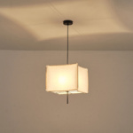 ΦΩΤΙΣΤΙΚΟ ΚΡΕΜΑΣΤΟ ΥΦΑΣΜΑ 1XΕ27 Max15w 480ΧH900mm ΜΠΕΖ ARTE ILLUMINA TOSCANY - Image 3