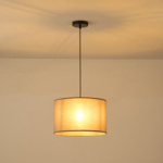 ΦΩΤΙΣΤΙΚΟ ΚΡΕΜΑΣΤΟ ΥΦΑΣΜΑ 1XΕ27 Max15w Φ380Χ240mm ΓΚΡΙ ARTE ILLUMINA SOHO - Image 3