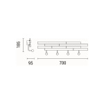 ΦΩΤΙΣΤΙΚΟ ΕΠΙΤΟΙΧΙΟ LED 10W 700Lm 3000K 700X185X95mm ΞΥΛΟ-ΜΕΤΑΛΛΟ ARTE ILLUMINA WAL - Image 3