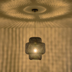 ΦΩΤΙΣΤΙΚΟ ΚΡΕΜΑΣΤΟ BAMBOO 1XE27 Max15w 310X310X1480mm ΜΑΥΡΟ ARTE ILLUMINA AVRA - Image 3