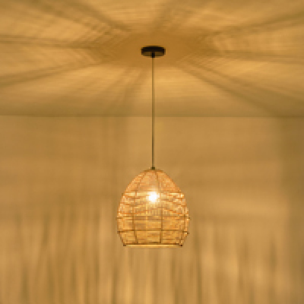 ΦΩΤΙΣΤΙΚΟ ΚΡΕΜΑΣΤΟ BAMBOO 1XE27 Max15w 300X300X1510mm ΚΑΦΕ ARTE ILLUMINA AITHRA - Image 3