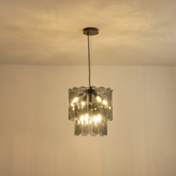 ΦΩΤΙΣΤΙΚΟ ΚΡΕΜΑΣΤΟ ΓΥΑΛΙ 8ΦΩΤΟ 8ΧΕ14 ΜΑΧ 8W Φ420mm ΜΑΥΡΟ ARTE ILLUMINA MIRA - Image 3