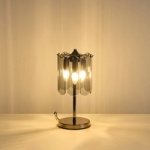 ΦΩΤΙΣΤΙΚΟ ΕΠΙΤΡΑΠΕΖΙΟ ΓΥΑΛΙ 3XE14 MAX 8W Φ200mm ΜΑΥΡΟ ARTE ILLUMINA MIRA - Image 3