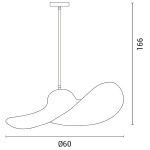 ΦΩΤΙΣΤΙΚΟ ΚΡΕΜΑΣΤΟ ΚΑΠΕΛΟ Ε27 60X160 ΓΚΡΙ ARTE ILLUMINA - Image 3