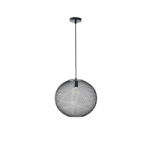 ΦΩΤΙΣΤΙΚΟ ΚΡΕΜΑΣΤΟ ΜΕΤΑΛΛΟ 1xΕ27 Max15w 250X250X1280mm ΜΑΥΡΟ ARTE ILLUMINA MESH - Image 2