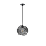 ΦΩΤΙΣΤΙΚΟ ΚΡΕΜΑΣΤΟ ΜΕΤΑΛΛΟ 1xΕ27 Max15w 450X450X1340mm ΜΑΥΡΟ ARTE ILLUMINA OGGI - Image 2