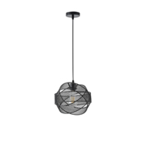 ΦΩΤΙΣΤΙΚΟ ΚΡΕΜΑΣΤΟ ΜΕΤΑΛΛΟ 1xΕ27 Max15w 450X450X1340mm ΜΑΥΡΟ ARTE ILLUMINA OGGI - Image 2
