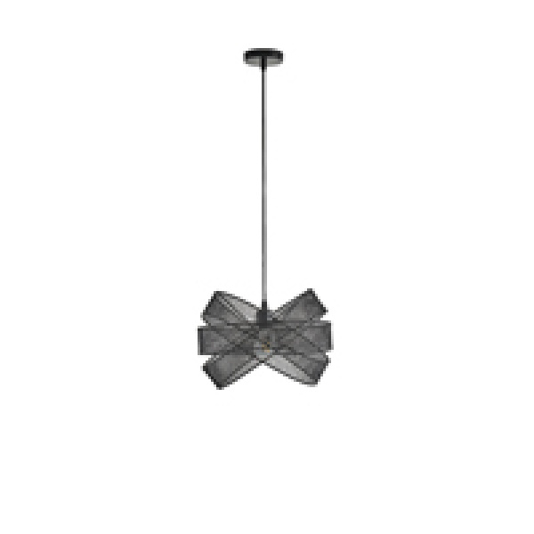 ΦΩΤΙΣΤΙΚΟ ΚΡΕΜΑΣΤΟ ΜΕΤΑΛΛΟ 1xΕ27 Max15w 350X350X1270mm ΜΑΥΡΟ ARTE ILLUMINA OGGI - Image 2