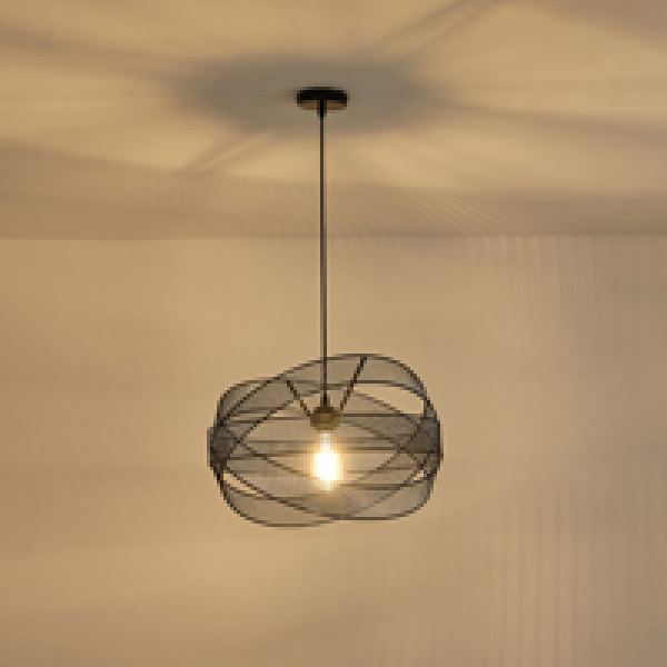 ΦΩΤΙΣΤΙΚΟ ΚΡΕΜΑΣΤΟ ΜΕΤΑΛΛΟ 1xΕ27 Max15w 250X250X1280mm ΜΑΥΡΟ ARTE ILLUMINA OGGI - Image 3