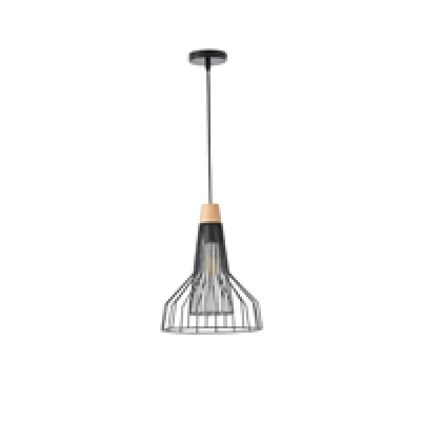 ΦΩΤΙΣΤΙΚΟ ΚΡΕΜΑΣΤΟ ΜΕΤΑΛΛΟ 1XE27 Max15w 260X260X1370mm ΜΑΥΡΟ ARTE ILLUMINA TASSEL - Image 2