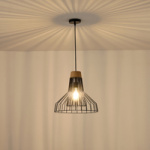 ΦΩΤΙΣΤΙΚΟ ΚΡΕΜΑΣΤΟ ΜΕΤΑΛΛΟ 1XE27 Max15w 360X360X1380mm ΜΑΥΡΟ ARTE ILLUMINA TASSEL - Image 3