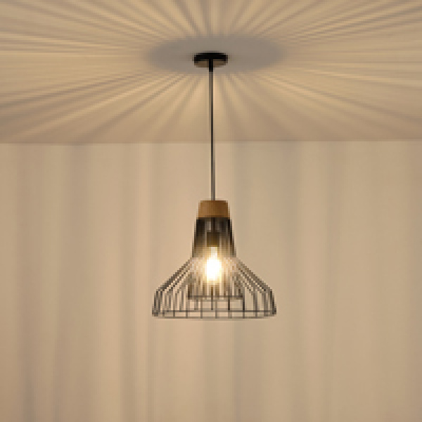 ΦΩΤΙΣΤΙΚΟ ΚΡΕΜΑΣΤΟ ΜΕΤΑΛΛΟ 1XE27 Max15w 360X360X1380mm ΜΑΥΡΟ ARTE ILLUMINA TASSEL - Image 3